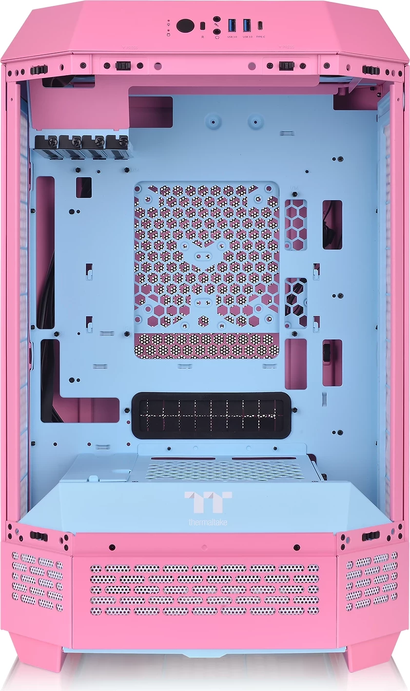 Kasë Thermaltake The Tower 300, Bubble Pink, Micro Tower, xham i temperuar