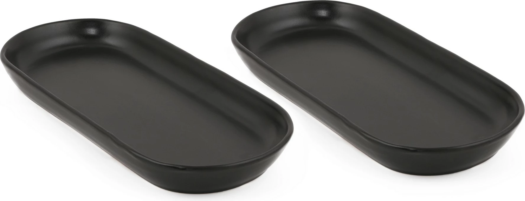 Set pjatash servirëse (2 copë), ngjyrë e zezë mat, Hermia Concept, ST080102F956A000000MAKYK00