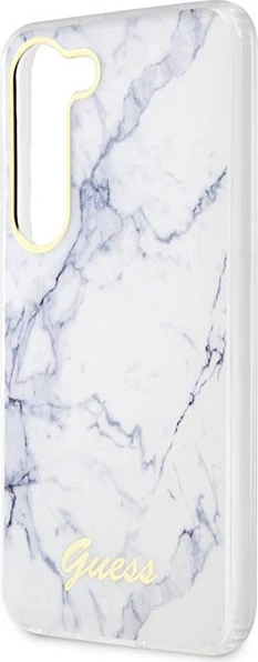 Mbështjellës Guess Marble për Samsung Galaxy S23+ S916, i bardhë, hardcase