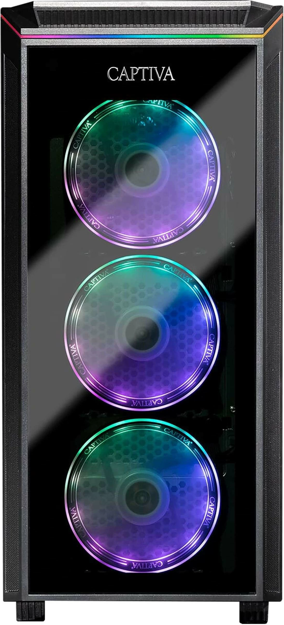 Kompjuter gaming Captiva Highend Gaming R88-738, Ryzen 7 7800X3D, 32GB RAM, 2TB SSD, Radeon RX 9070 XT, e zezë