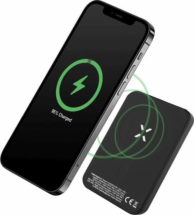 Powerbank Fixed MagZen FIXZENM-6-BK 6000 mAh USB-C PD 20W MagSafe, e zezë