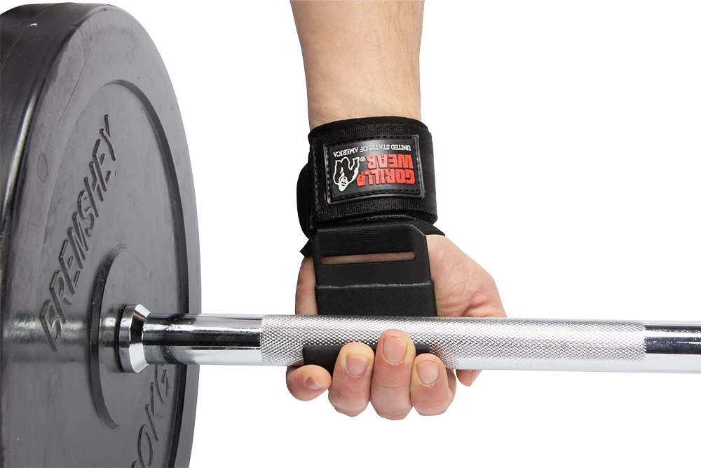 Weight Lifting Hooks - Black- Red