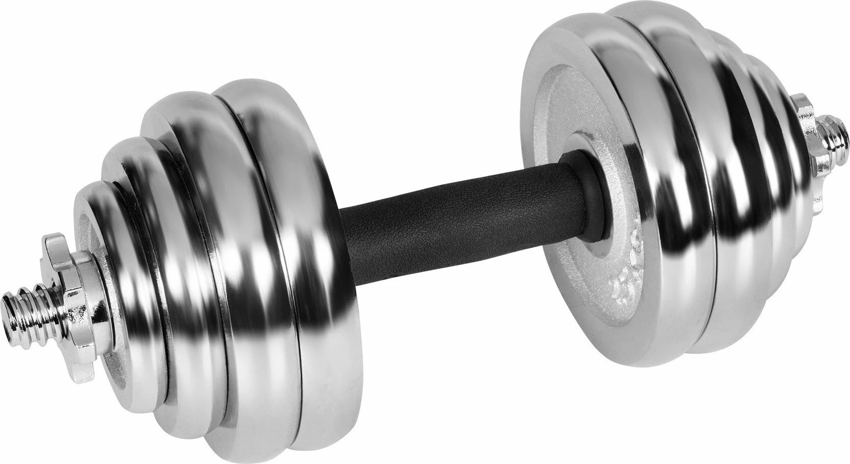 Set hantelash të rregullueshme Rebel Active RBA-2326-30 30 kg me shtangë lidhëse dhe valixhe, krom