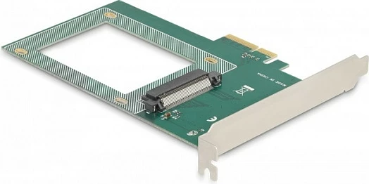 Kartelë zgjerimi PCI Express DeLOCK, PCIe 4.0 x4 në U.2 NVMe (SFF-8639), për SSD 2.5", Gjelbër/Argjendtë