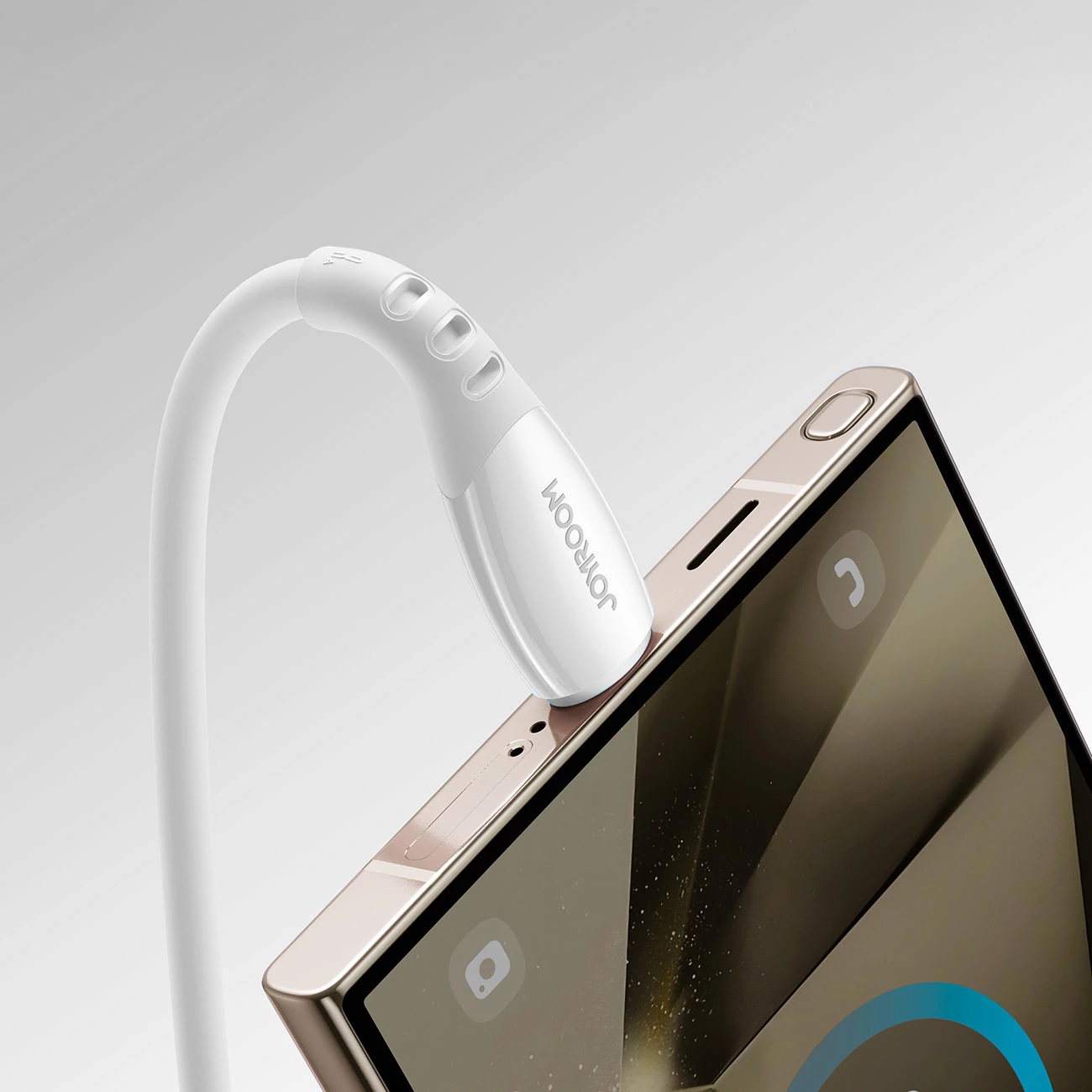 Kabllo Joyroom S-A59 Vibrant Series USB-A–USB-C 1.2 m 3A USB 2.0 480 Mbps, e bardhë, me kuti