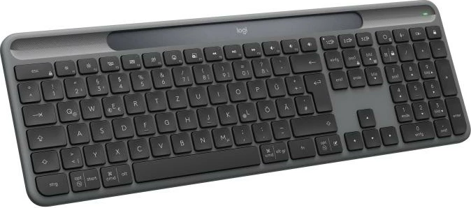 tastierë wireless Logitech Signature Slim Solar+ K980 920-013757, Bluetooth, full-size me numpad, e zezë