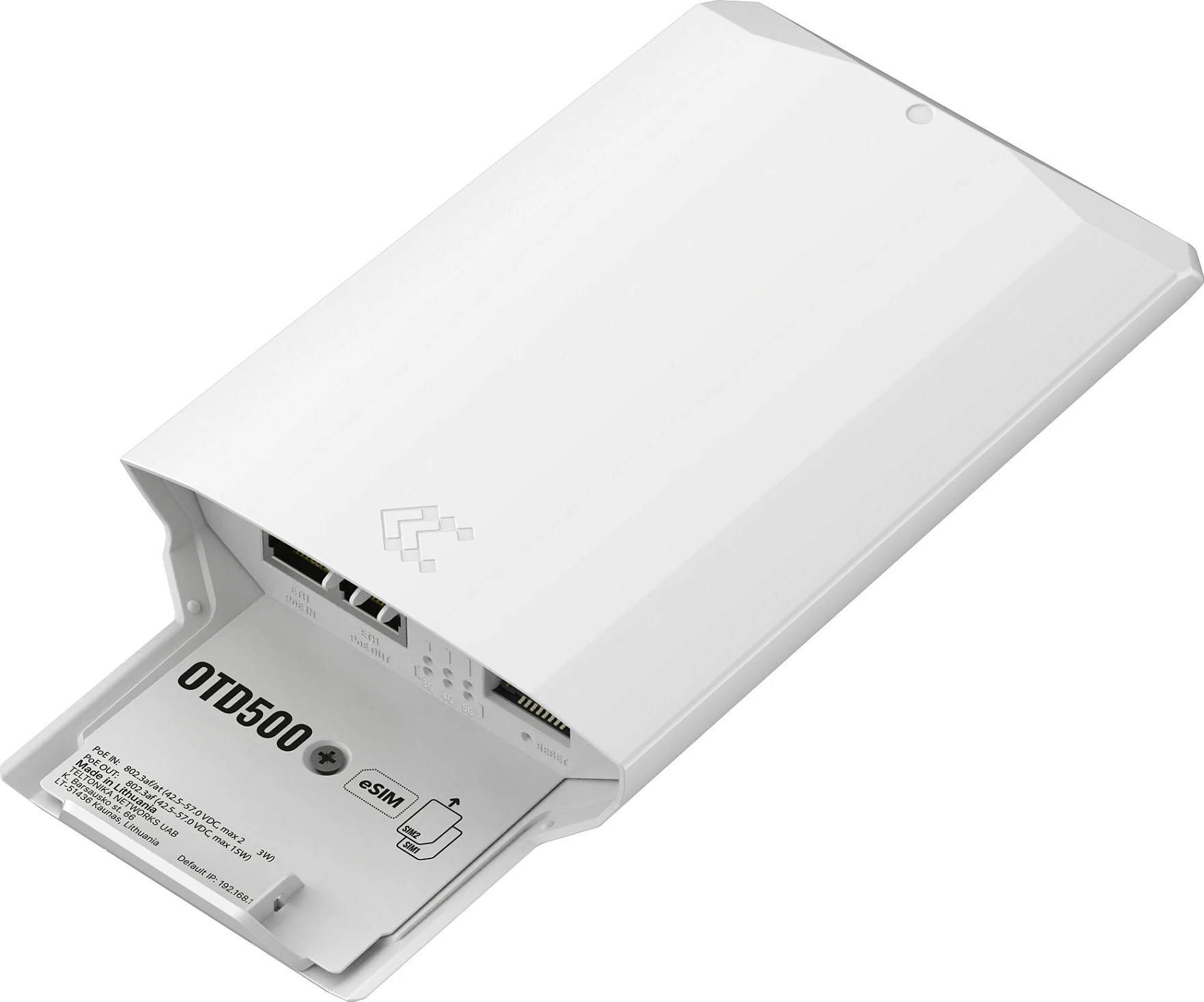 Router 5G Teltonika OTD500, 2x Gigabit LAN, SIM/eSIM, PoE, i bardhë