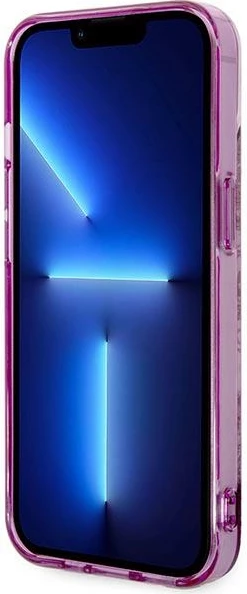 Mbështjellës Guess Porcelain Collection për iPhone 14 Plus 6.7", fuchsia