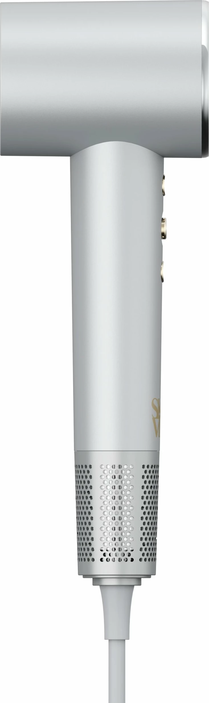 Tharëse flokësh SkinVibe Aurea Family X Plasma SV-001SL 1600W me plazmë, ionizim dhe difuzor, gri metalike, set 3 gryka