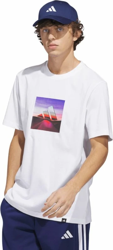 Maicë për meshkuj adidas Summer Heat Graphic JZ7545, e bardhë