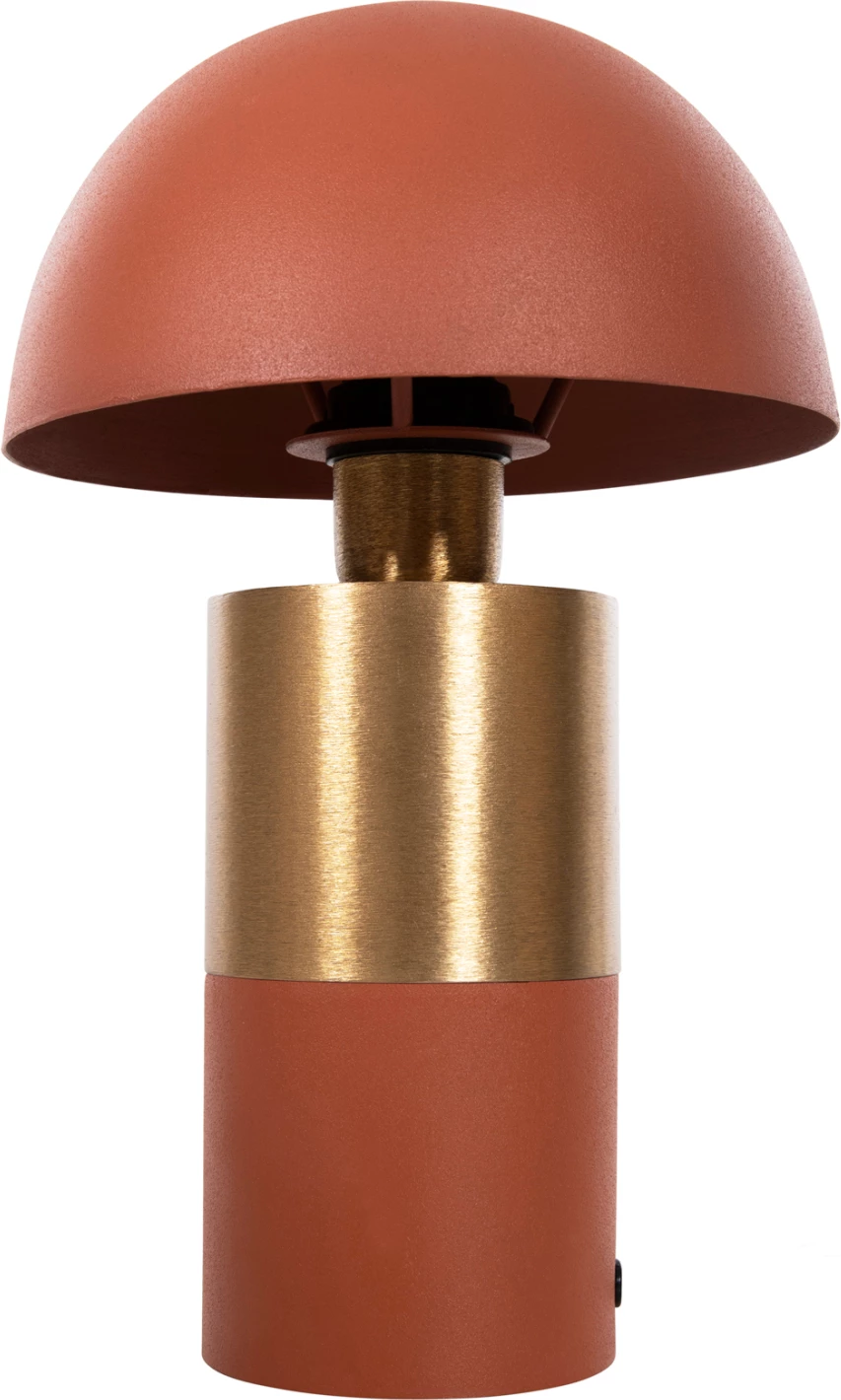 Llambë tavoline pune, metalike, portokalli-ari, FH4245.08, Φ20.5x32.5H cm