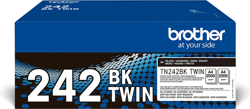 Toner Brother TN-242BK Twin Pack, 2 copë, 2500 faqe, i zi