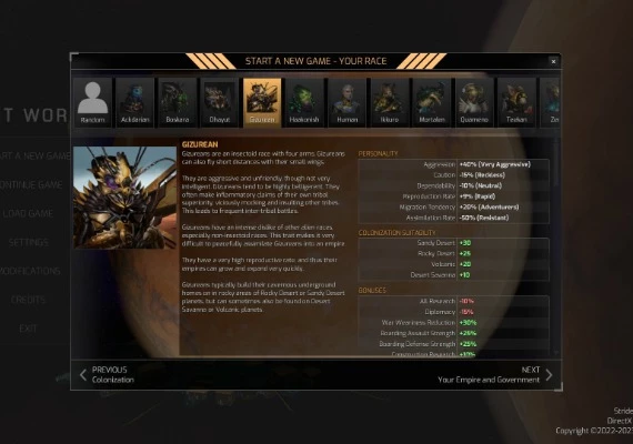 Distant Worlds 2 - Factions - Quameno and Gizureans DLC EN Global