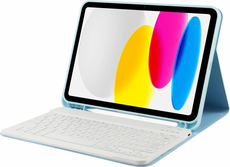 Mbështjellës me tastierë Tech-Protect SC Pen për iPad 10.9" (2022), kaltër e lehtë