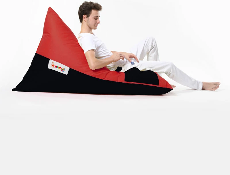 Qese e madhe për ulje në kopsht, formë piramide, dyngjyrëshe, e kuqe dhe e zezë