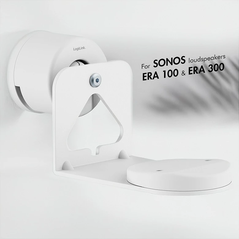 Mbajtës muri për altoparlant LogiLink, kompatibil me Sonos Era 100/300, 1 copë, i bardhë