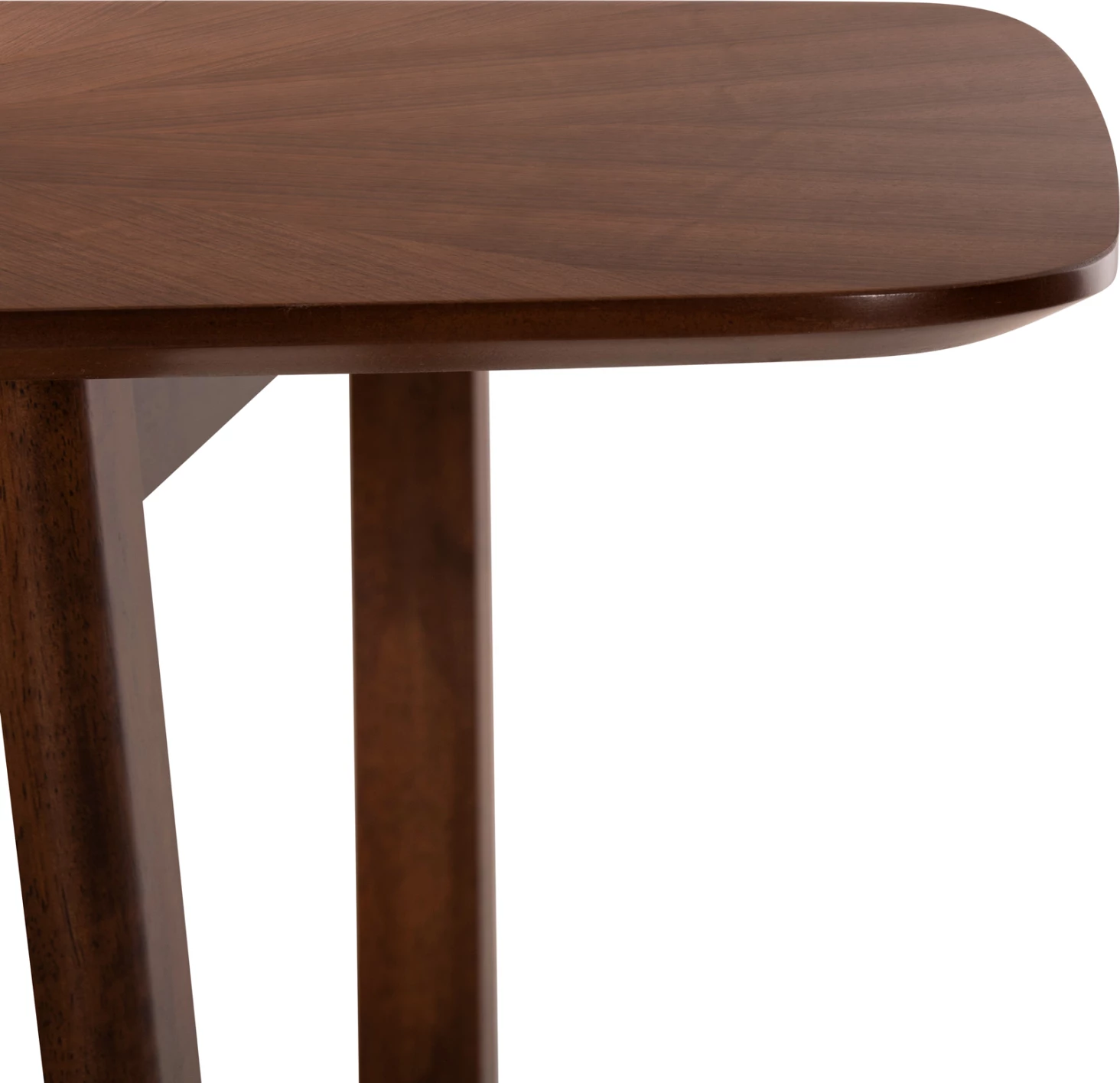 Tavolinë drejtkëndore për ngrënie RINER FH9745 MDF me finiturë arre në stil sunburst 180x90x76H cm