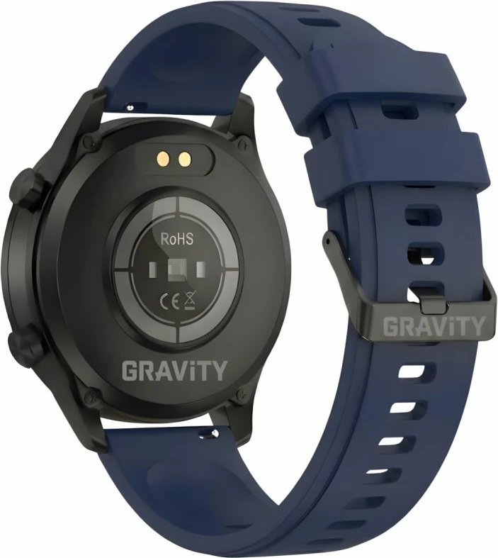 Smartwatch Gravity GT10-5, e zezë, 2 rripa