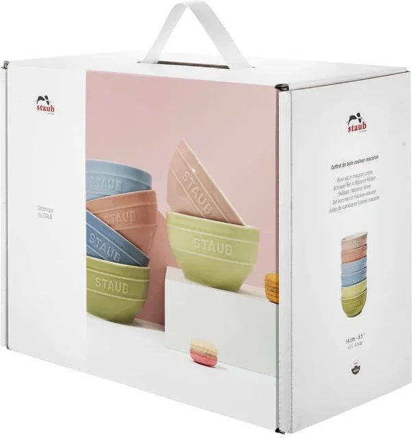 Set tasash Macaron 14 cm, 6 pjesë, prej qeramike - Staub