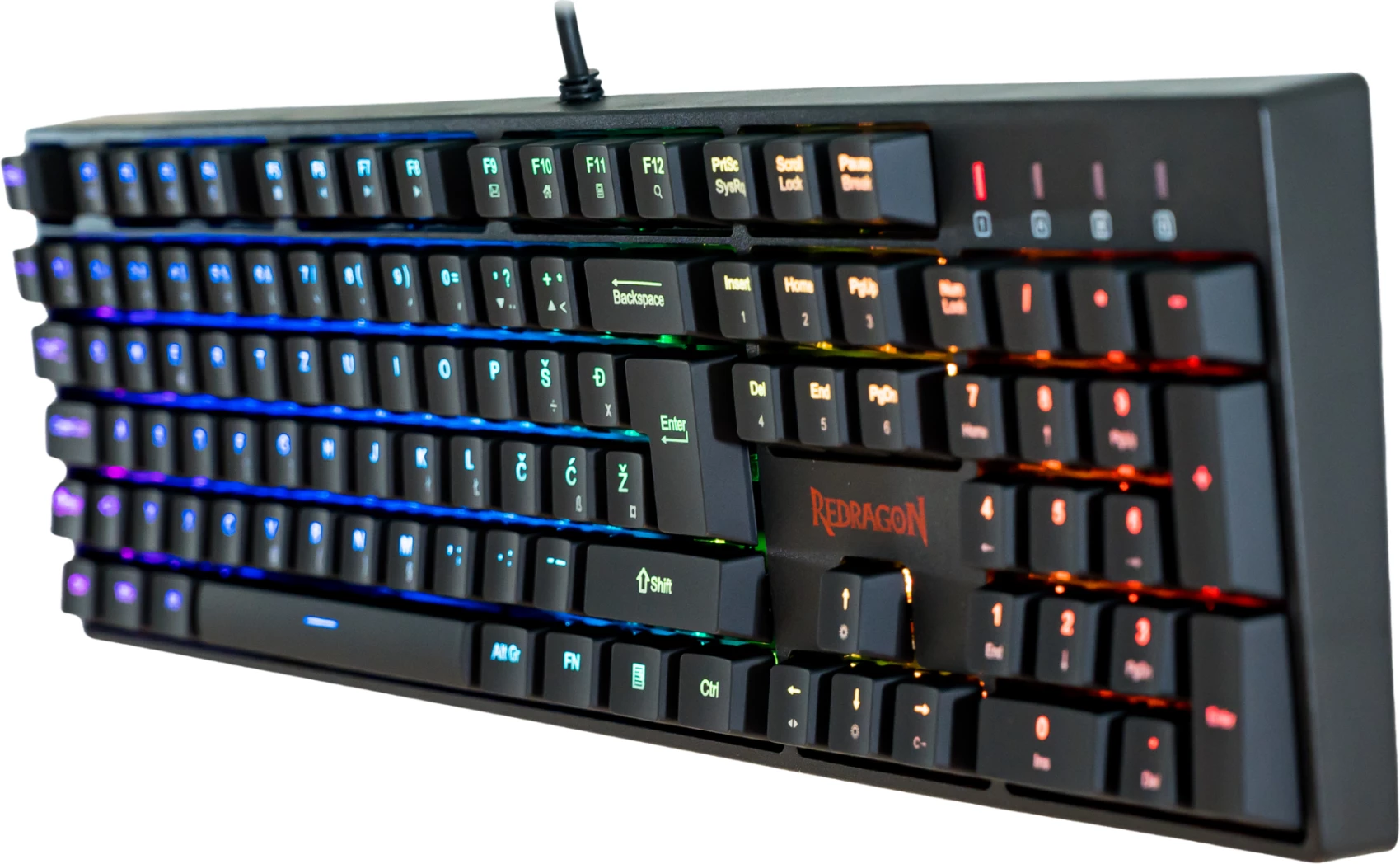 Tastierë mekanike Redragon Surara K582 RGB, Red Switches, SLO/CRO layout, e zezë
