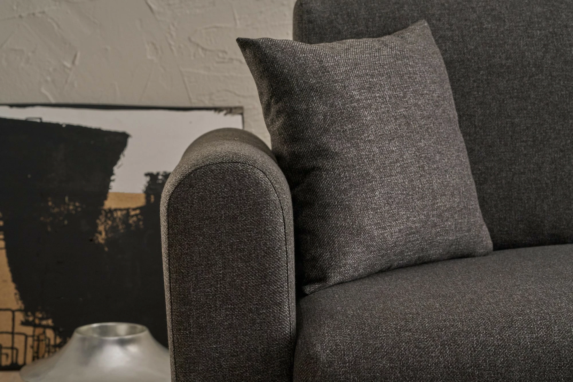 Kënd-sofë krevati Atelier del Sofa, mane djathtas, ngjyrë antracit