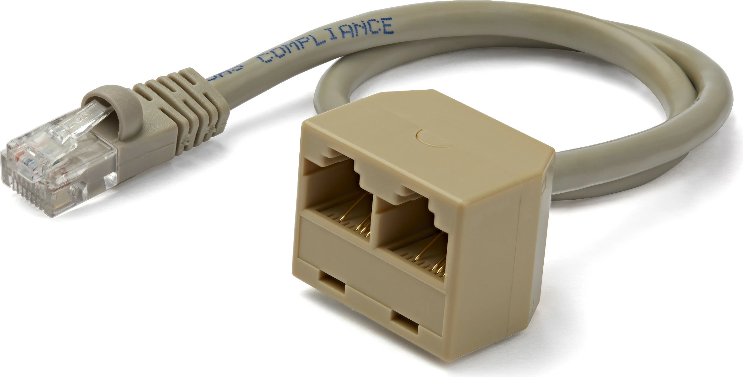 Adapter kabllo ndarës RJ45 StarTech RJ45SPLITTER, 2-në-1, Cat5e, 0.33 m, 10/100Base-T, gri