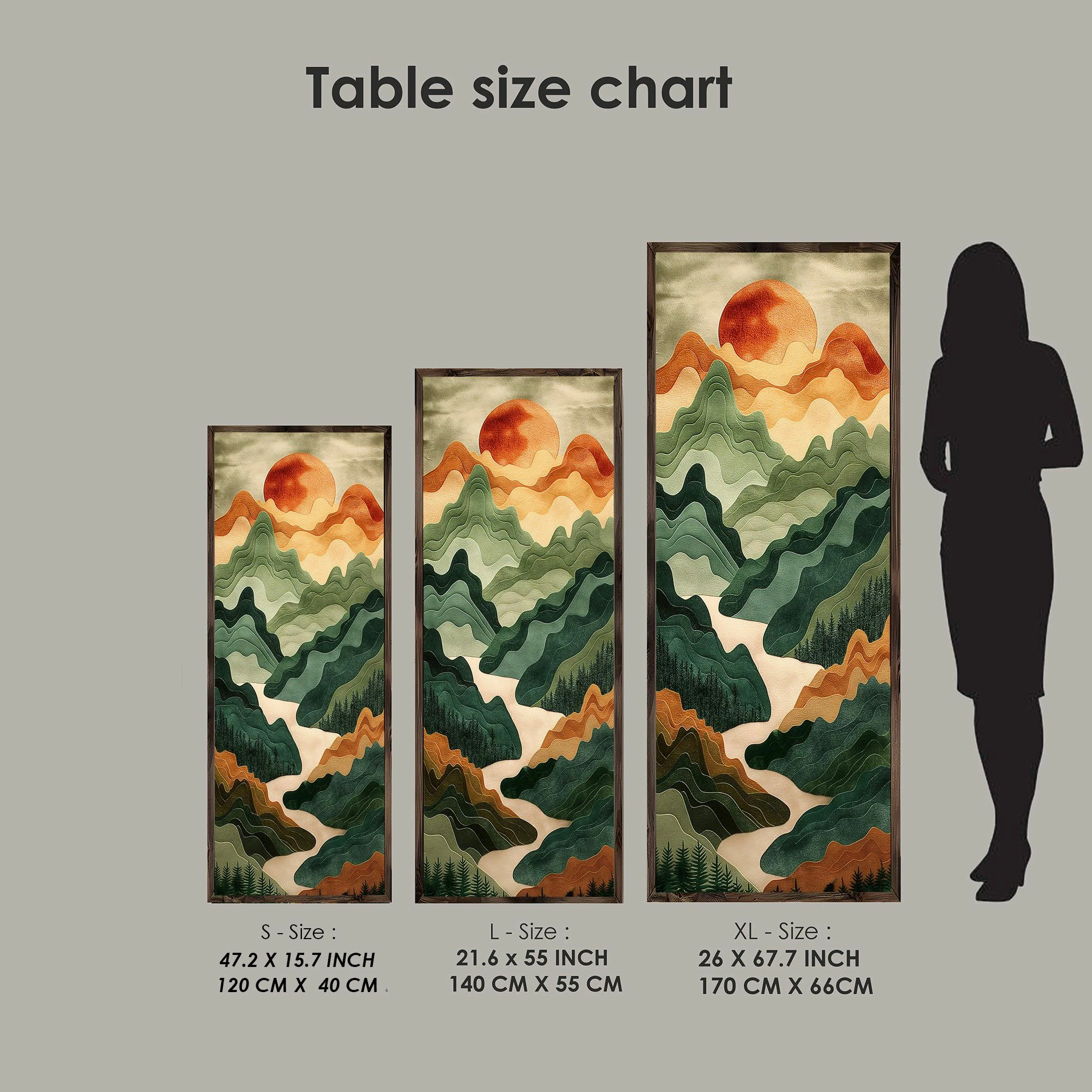 Pikturë dekorative me kornizë MDF, Wallity, LONG015-S/120-40, shumëngjyrëshe, 40x120cm