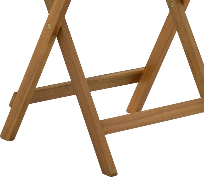 Tavolinë e palosshme Lazio dru akacie natyrale 50x50x70cm