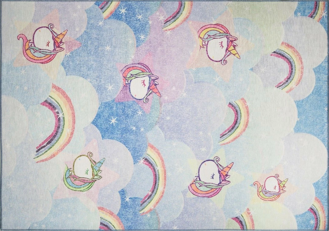 Qilim (210 x 310) Conceptum Hypnose, chenille i hollë, ngjyrë blu AL 108