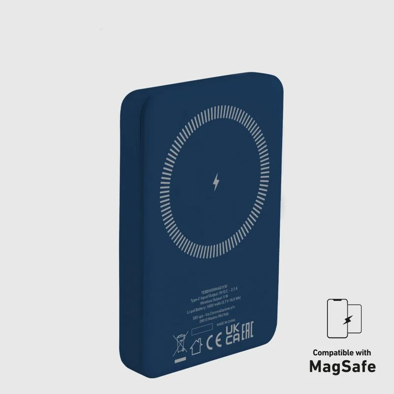 Powerbank SBS TEBB5000MAG1CB, e kaltër, 5000 mAh [Ngjyra: Kaltër]