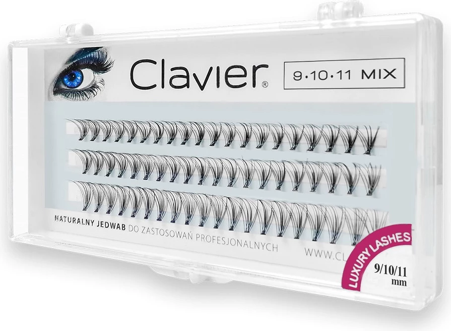 Qerpikë artificial Clavier Classic Cluster Eyelashes Mix 9/10/11mm për femra, 1 copë