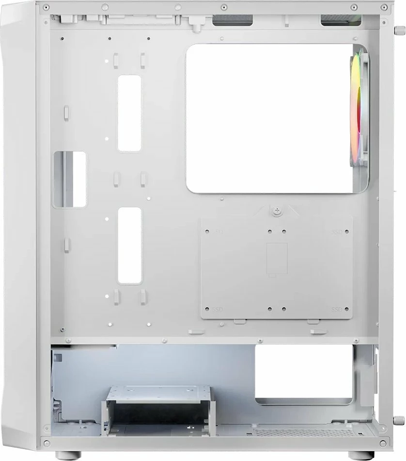 Kasë Logic Concept Portos ARGB Midi Tower ATX/mATX/Mini-ITX, me 4x ventilatorë ARGB 120mm, e bardhë