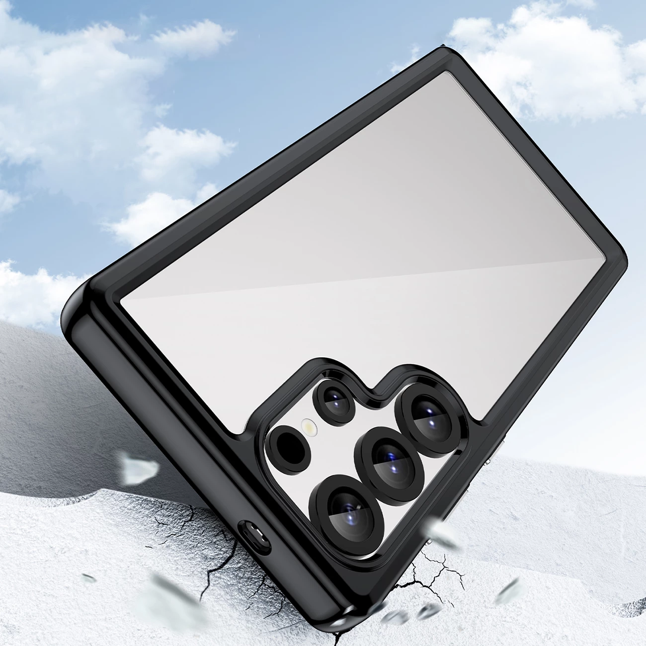 Mbështjellës Hurtel Outer Space Case për Samsung Galaxy S25 Ultra, i zi