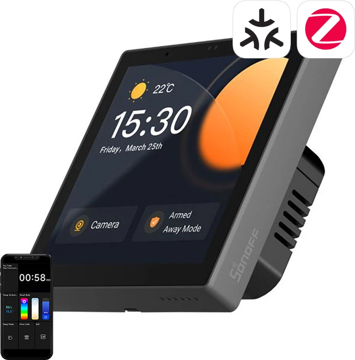 Panel kontrolli i mençur Sonoff NSPanel Pro, 3.95" ekran me prekje, WiFi/Bluetooth/ZigBee/Matter, i zi