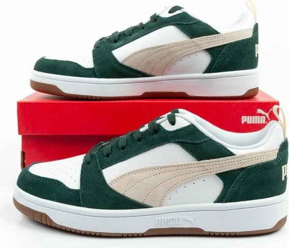 Atlete për meshkuj Puma Rebound v6, të bardha/jeshile