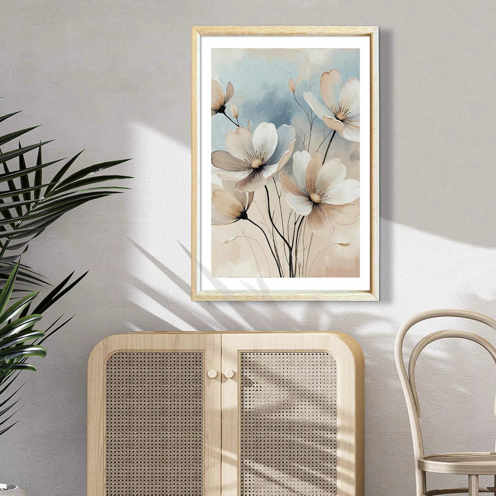 Pikturë dekorative me kornizë MDF, Wallity, Ahswabisabi-017, 62x92 cm