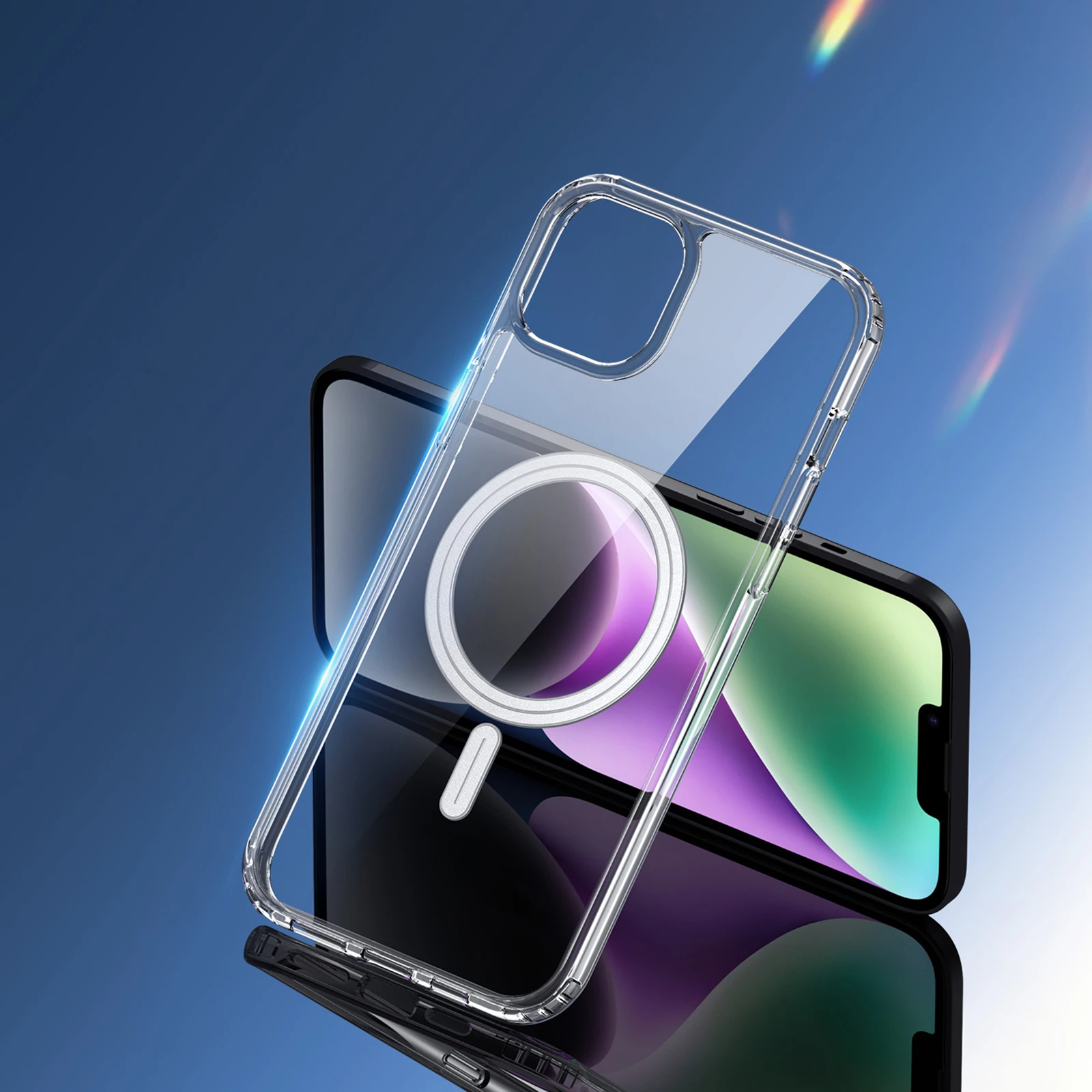 Mbështjellës Dux Ducis Clin për iPhone 15 Plus, MagSafe, Transparent