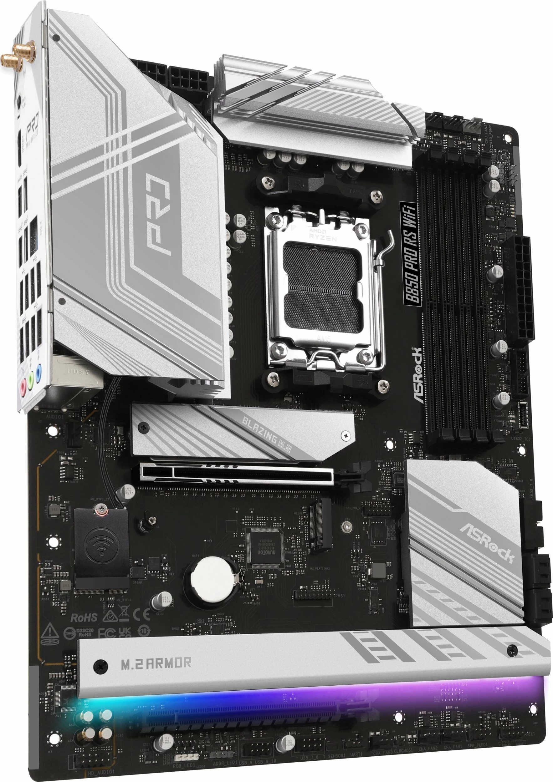 Pllakë amë ASRock B850 PRO RS WIFI, ATX, DDR5, Wi‑Fi 6E, Bluetooth