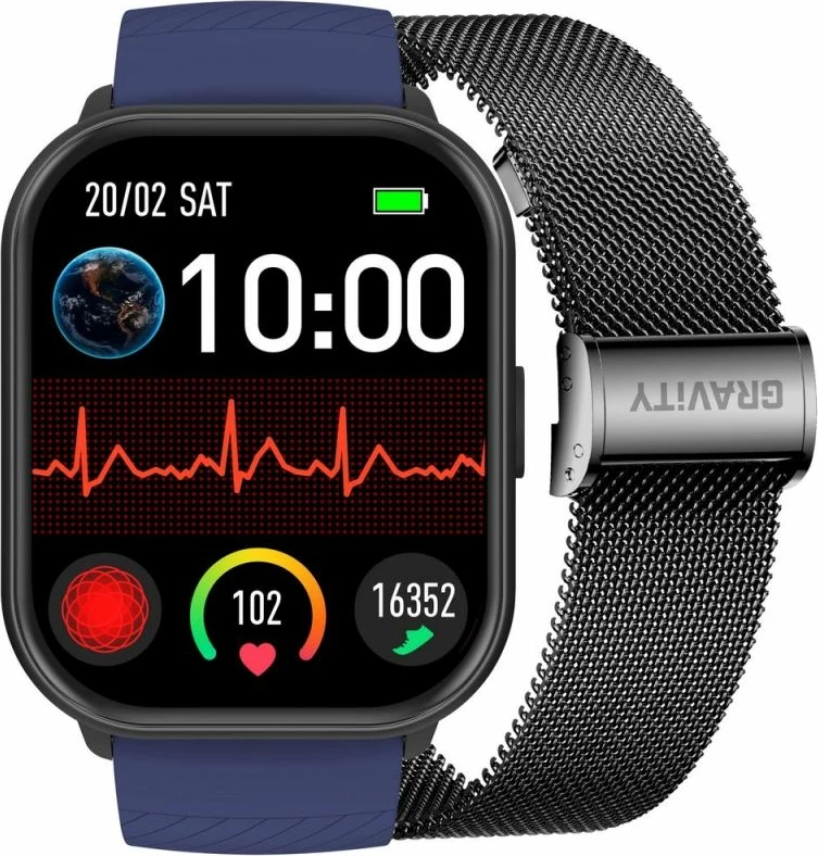Smartwatch Gravity GT43-5, rrip i zi + byzylyk
