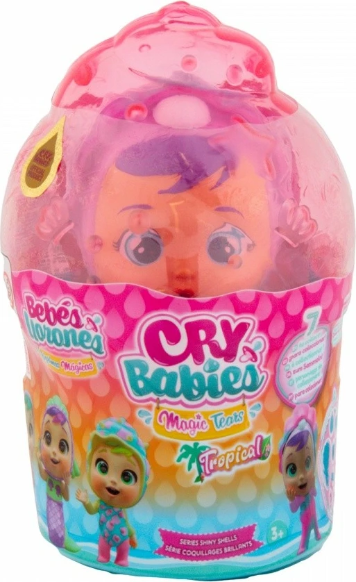 Kukull Cry Babies Magic Tears Shiny Shells Coralinela, Tm Toys, IMC910324, plastikë, pa bateri