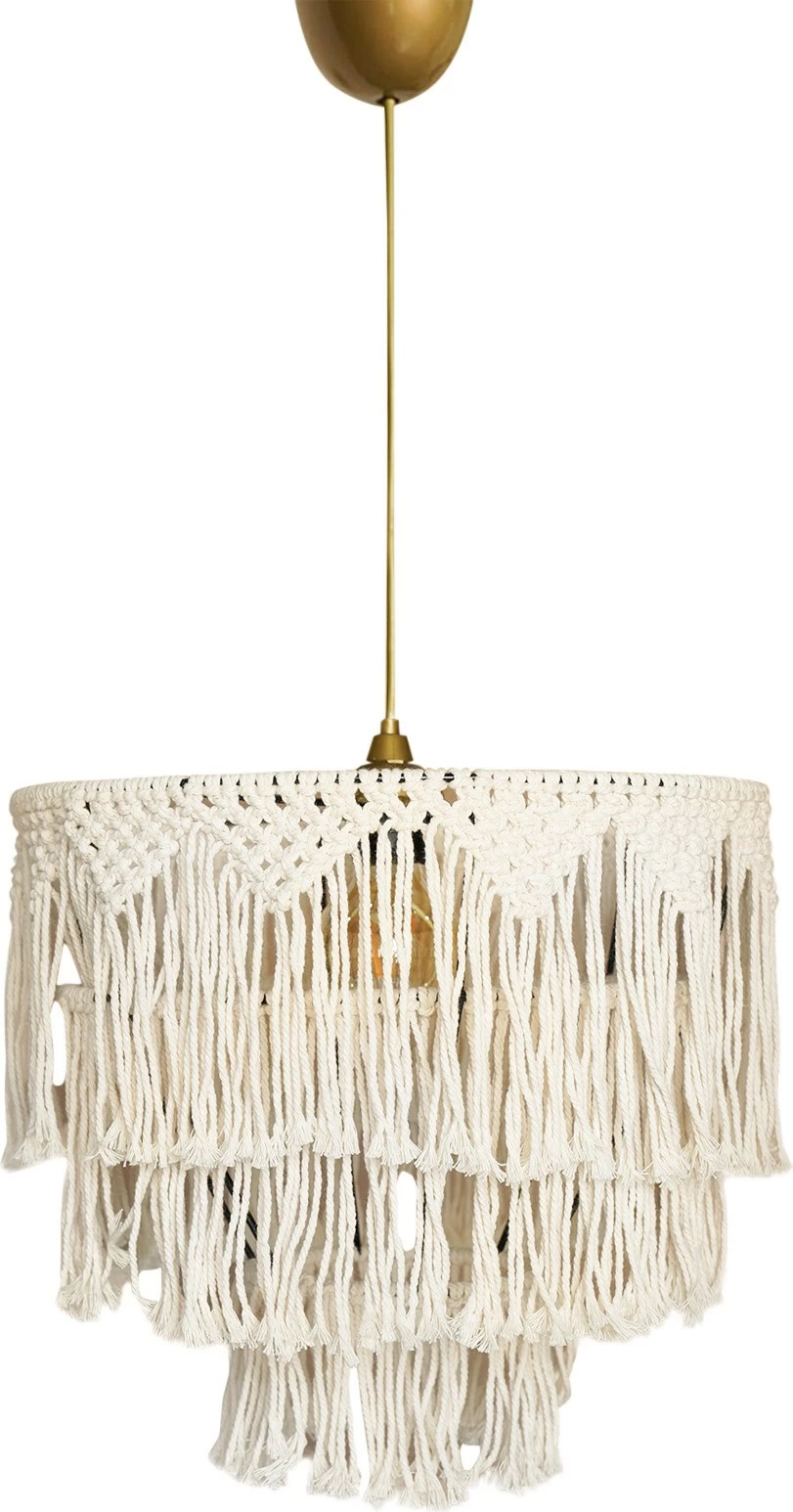 Llambë tavani Opviq, macrame, krem, YL555