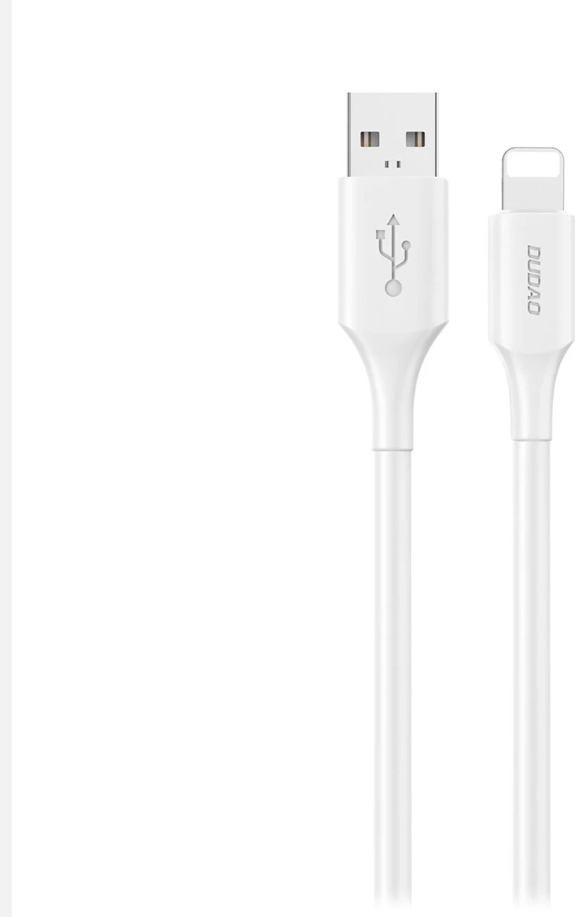 Kabllo Dudao L2sL USB-A në Lightning, 1.2m, 6A, e bardhë