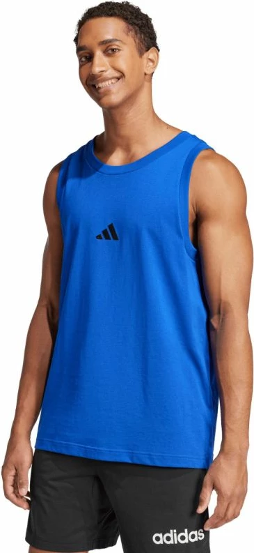 Maicë pa mëngë për meshkuj adidas Essentials Small Logo Tank JE8978, e kaltër