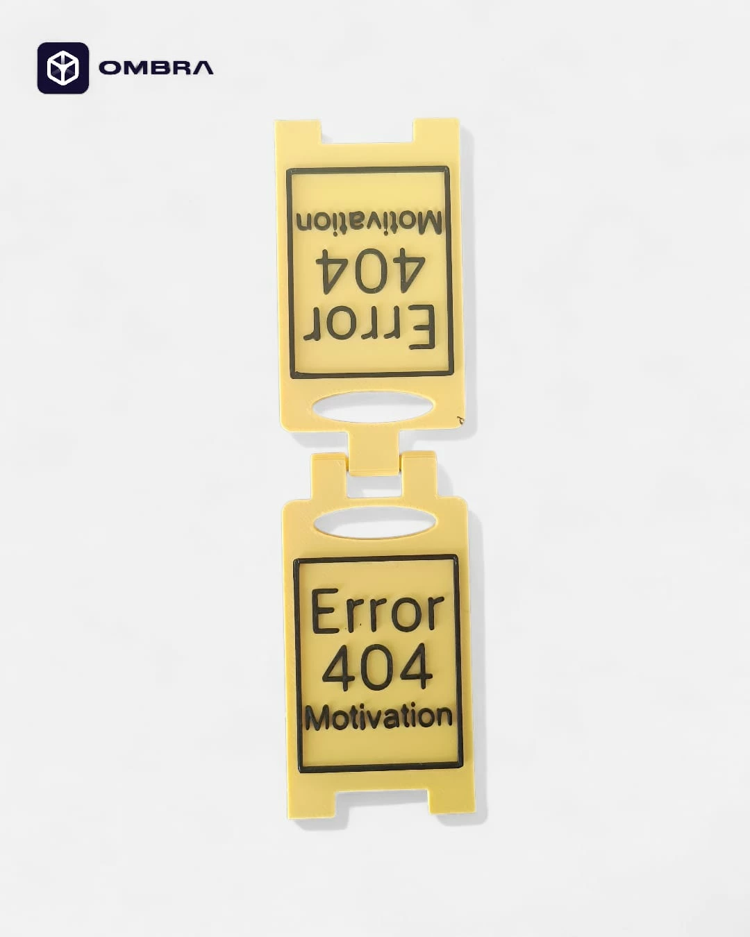 Tabelë "Error 404 Motivation" - verdhe