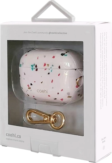 Mbështjellës UNIQ Coehl Terrazzo për AirPods Pro, Rozë