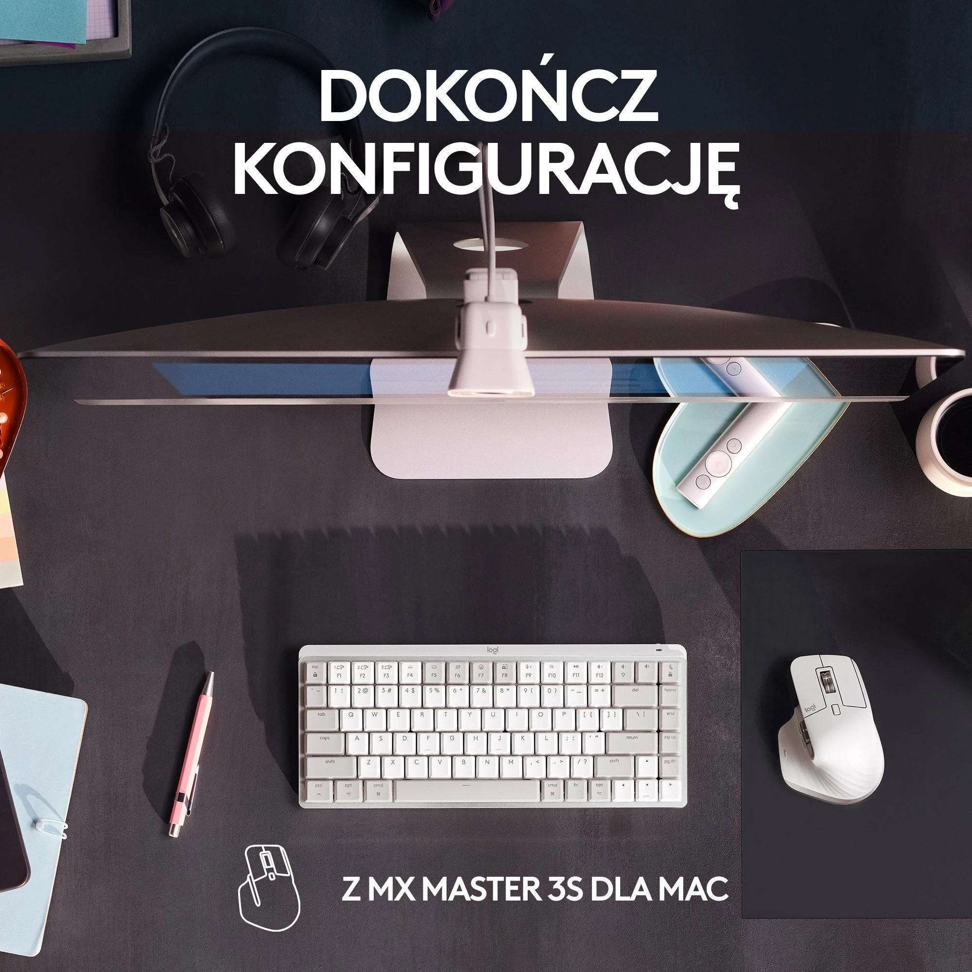 Tastierë mekanike wireless Logitech MX Mechanical Mini për Mac 920-010799, US layout, me ndriçim, gri