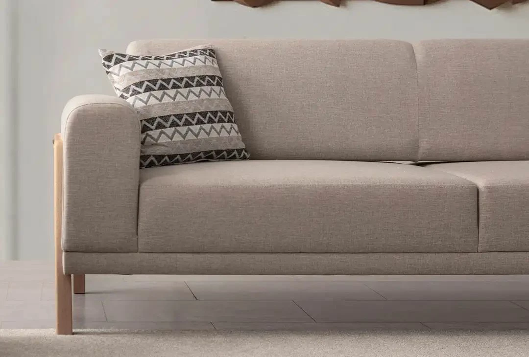 Divan treshe Atelier del Sofa, ngjyrë latte-krem