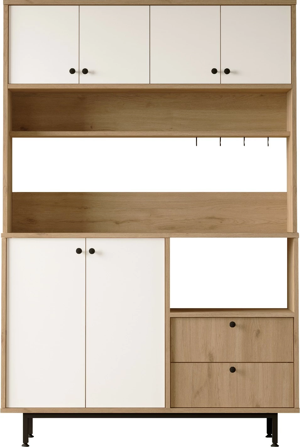 Dollap multifunksional, ngjyrë lis dhe e bardhë, Skye Decor, RE5-SW