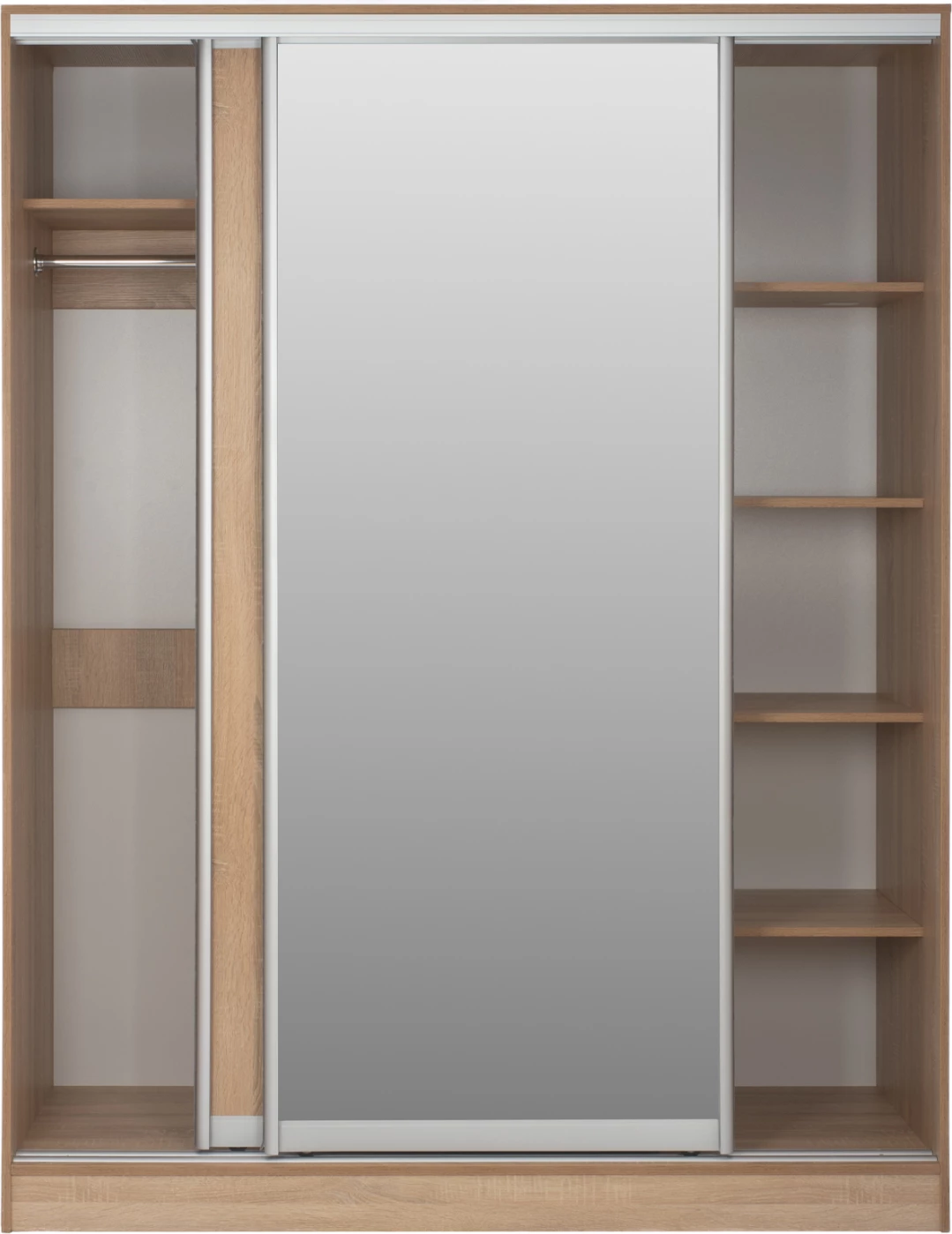 Dollap me dyer rrëshqitëse me pasqyrë, sonama, FH2434, 160x60x210 cm