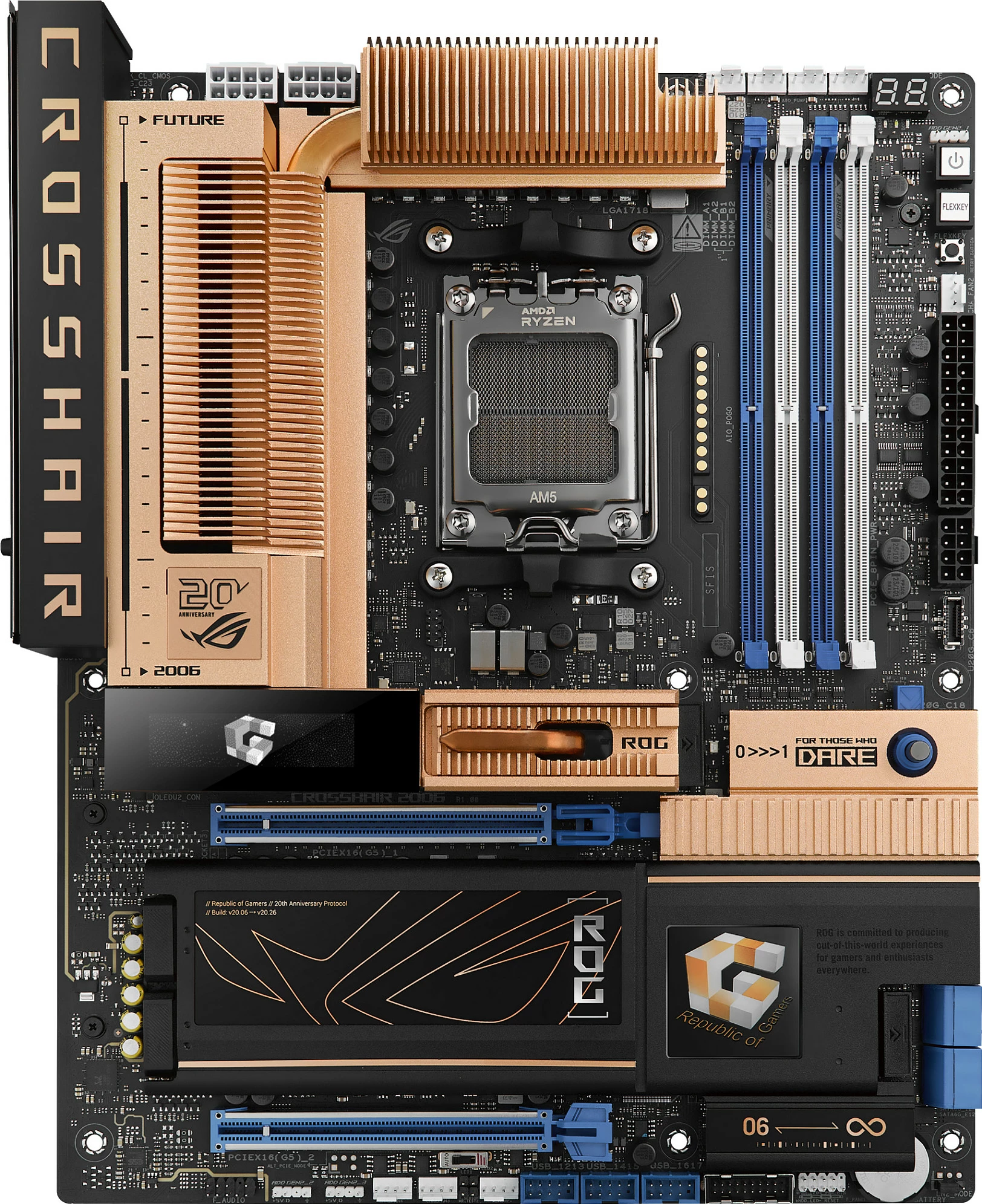 Pllakë amë ASUS ROG Crosshair 2006 X870E WiFi 7, Socket AM5, ATX, HDMI
